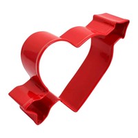 (Discontinued) R&M Heart & Arrow Cookie Cutter 4" Red