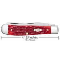Case Cutlery Trapper with Pocket Clip Red Jigged Bone, Carbon