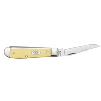 Case Cutlery Mini Trapper Yellow Synthetic Handle, Carbon Steel