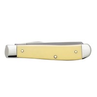 Case Cutlery Mini Trapper Yellow Synthetic Handle, Carbon Steel