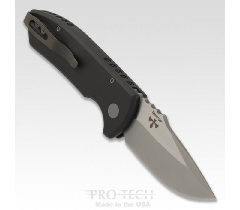 Pro-Tech SBR Auto Folder, Black Texture Al Handle, S35VN