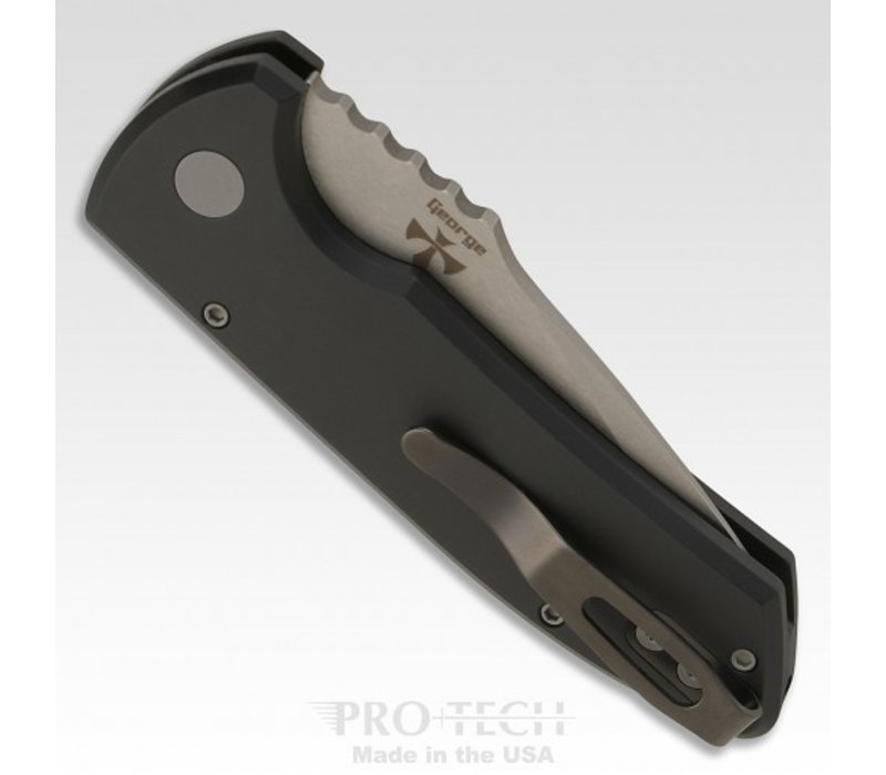 Pro-Tech SBR Auto Folder, Black Texture Al Handle, S35VN