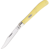 Case & Sons Cutlery Co. Case Cutlery Slimline Trapper Delrin Yellow Handle, Chrome Vanadium