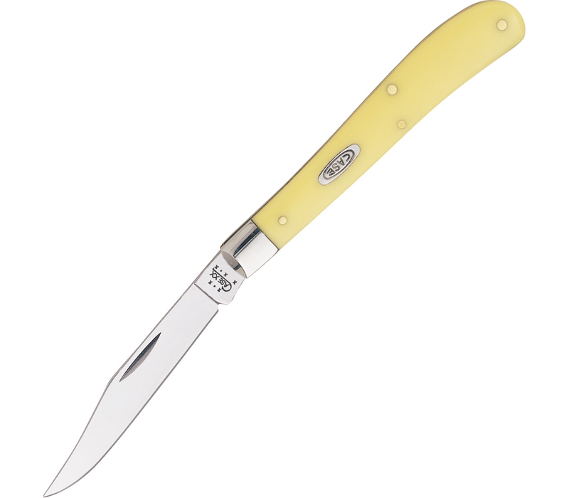 Case Cutlery Slimline Trapper- Synthetic Yellow, Chrome Vanadium