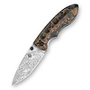 QSP Knife QS112-C--QSP, Piglet Premium w/ Raffir Noble  Brass & Bronze Moon, Black Handle