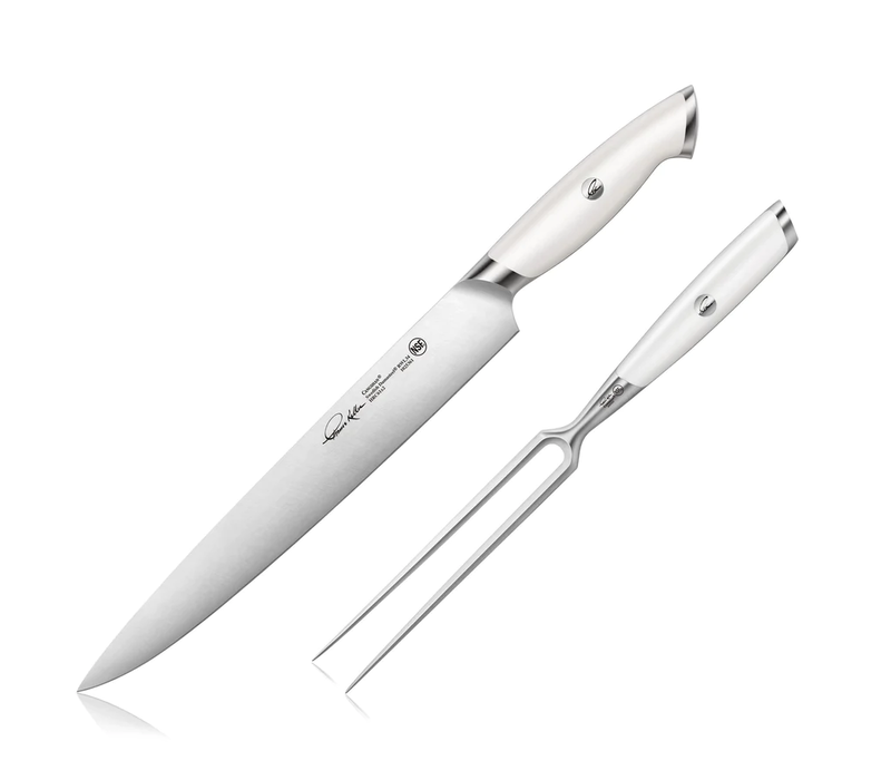 Cangshan, Thomas Keller White 2PC Carving Set w/ Walnut Box