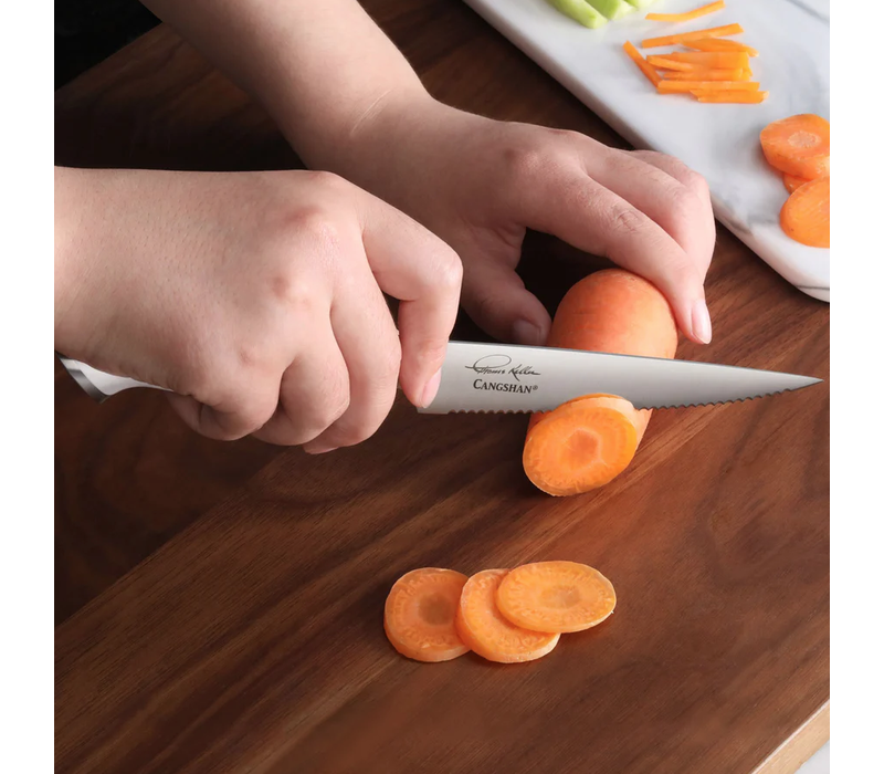 Cangshan Thomas Keller Signature Collection 5" Serrated Utility Knife- White