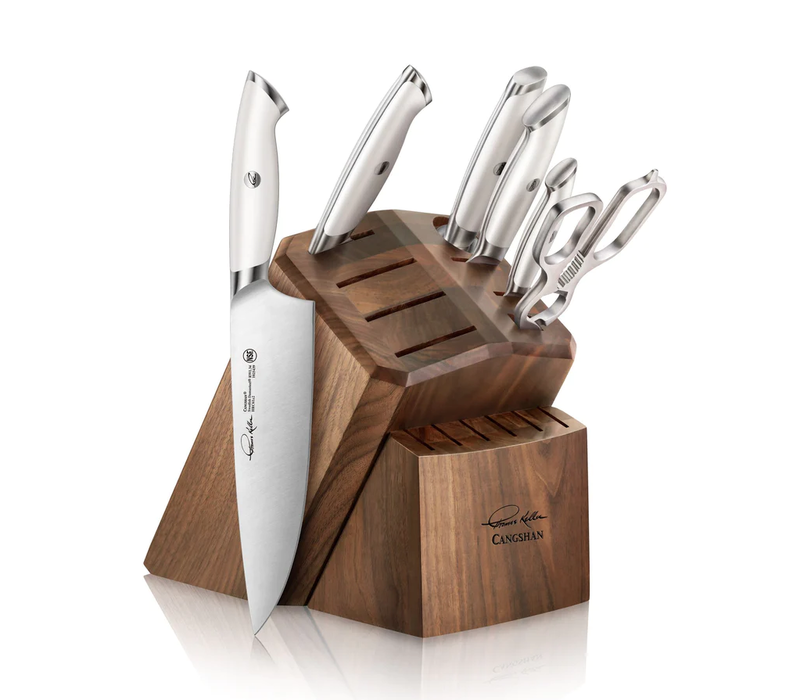 Cangshan, Thomas Keller 7pc Block Set White Handle