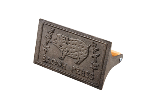 HIC HIC, Bacon Press Wood Handle, Cast Iron