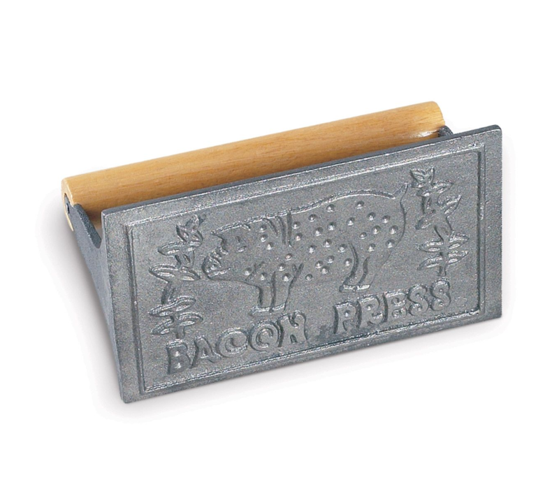 HIC, Bacon Press Wood Handle, Cast Iron