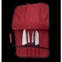 3088-8/R--Messermeister, Preservation 8 Pocket Heather Knife Roll-Red