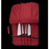 Messermeister, Preservation 8 Pocket Heather Knife Roll Red