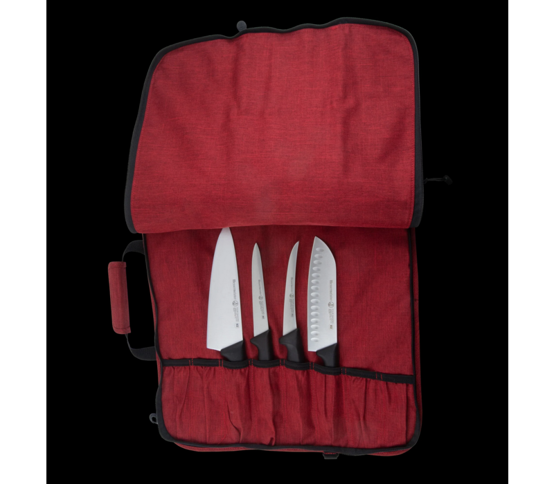 Messermeister, Preservation 8 Pocket Heather Knife Roll Red