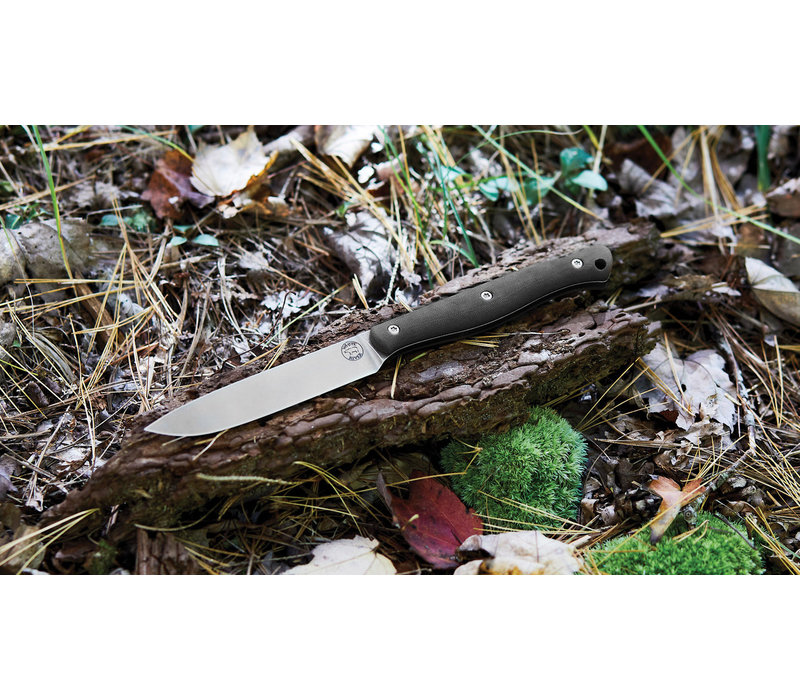 White River Knife & Tool Exodus 4- Black Canvas Micarta, CPM S35VN Steel