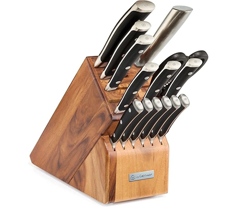 Wusthof Classic Ikon 15pc Block Set, Acacia
