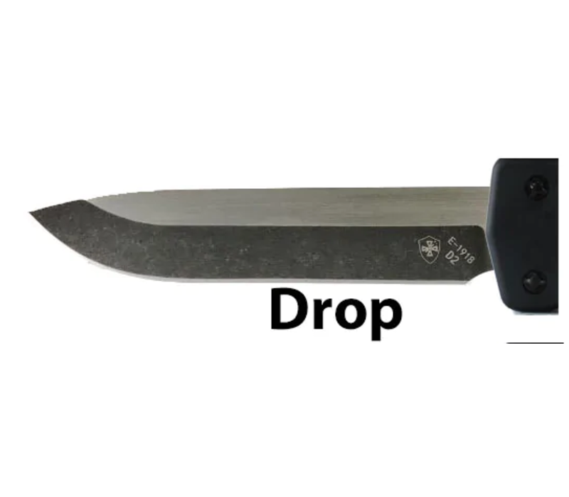 Templar Knife Premium Lightweight Large OTF Captain- Black D2  Drop Point Blade