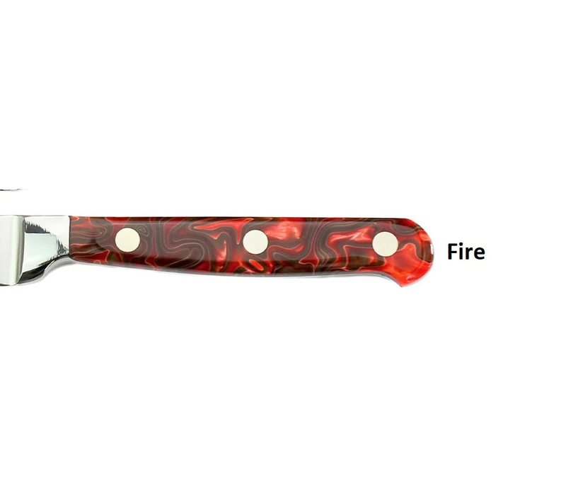 Lamson FIRE Premier Forged 22-Pc Knife Set-Natural Walnut Block, Fine Edge Steak Knives