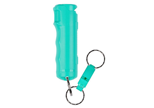 Sabre SABRE 2-in-1 Pepper Gel with Detachable Safety Whistle Keychain- Mint