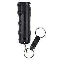 SABRE 2-in-1 Pepper Gel with Detachable Safety Whistle Keychain- Black