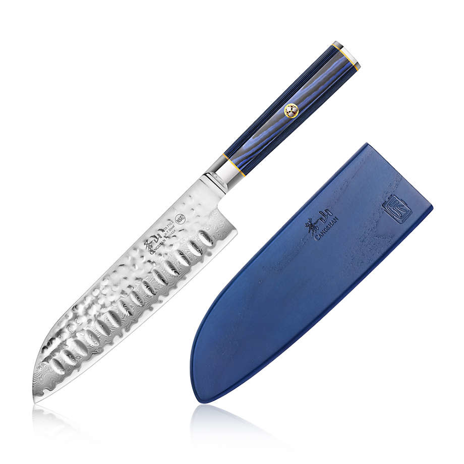 Lamson 7 Premier Forged Nakiri Knife with Kullenschliff Edge - Bear Claw  Knife & Shear