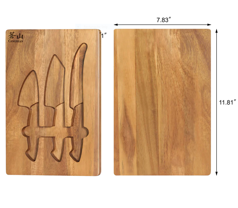 Cangshan, Cheese Set 3Pc Acacia Cheese Board