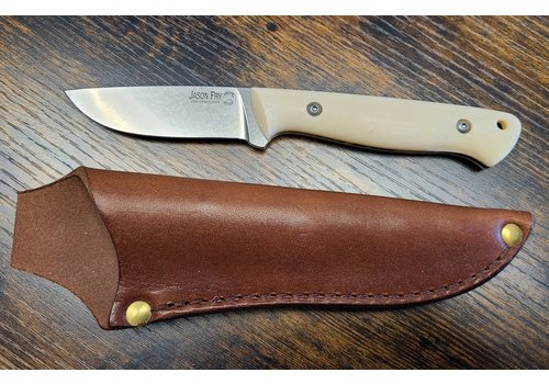 White River Knife & Tool FRY-CUSTOM--White River, Custom Jason Fry Hunter - Ivory Linen Micarta