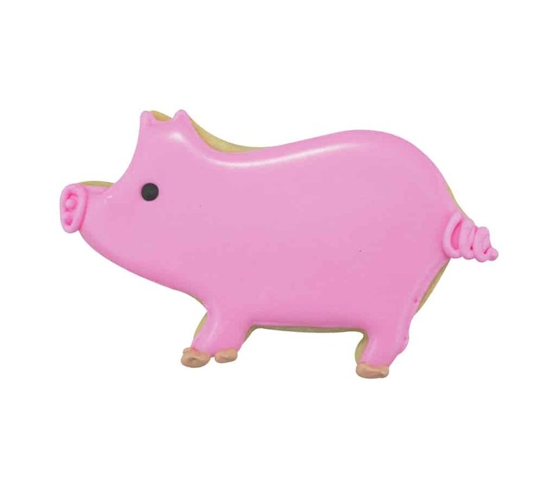 R&M Pig Cookie Cutter 3.75" - Pink