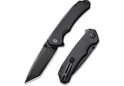 Civivi CIVIVI Brazen Flipper Knife- Black Tanto D2 Blade & G-10 Handle