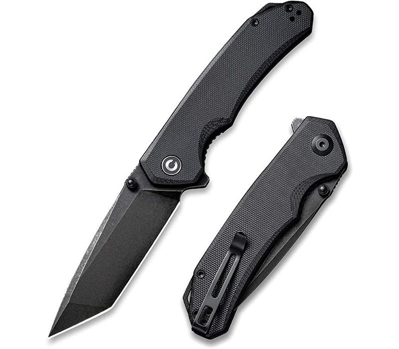 CIVIVI Brazen Flipper Black Tanto D2, G-10 Handle