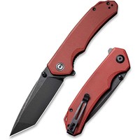 CIVIVI Brazen Flipper Burgundy G10 Handle, D2 Tanto Blade