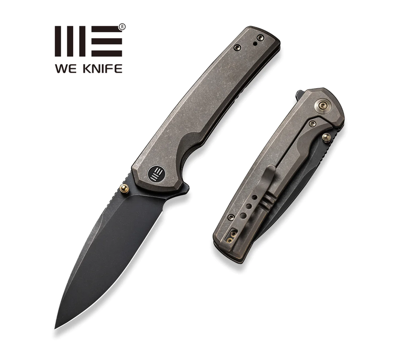 WE Knife Subjugator Flipper Knife- Bronze Titanium Handle, CPM 20CV Blade
