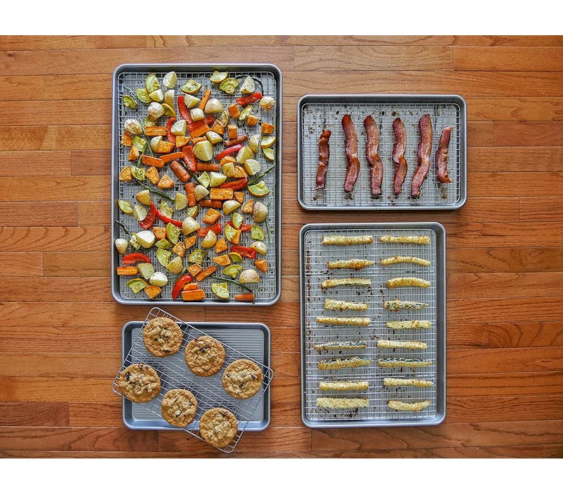 USA Pan Quarter Sheet Pan & Baking Rack Set