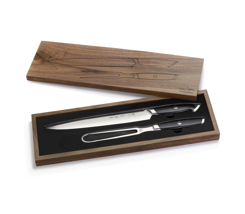 Cangshan Thomas Keller 2 Piece Carving Set Black