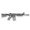 2MAR-1008--Lucky Shot, 2nd Amendment AR Rifle Decal