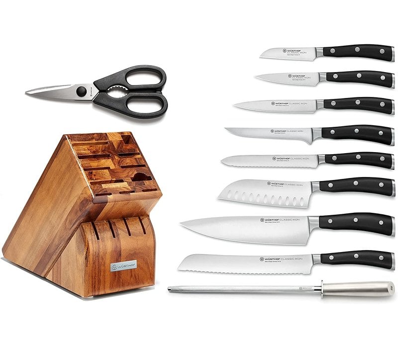 Wusthof Classic IKON 11pc Knife Block Set- Acacia