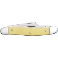 Case Cutlery Medium  Stockman Yellow Delrin , Carbon Steel (CV)