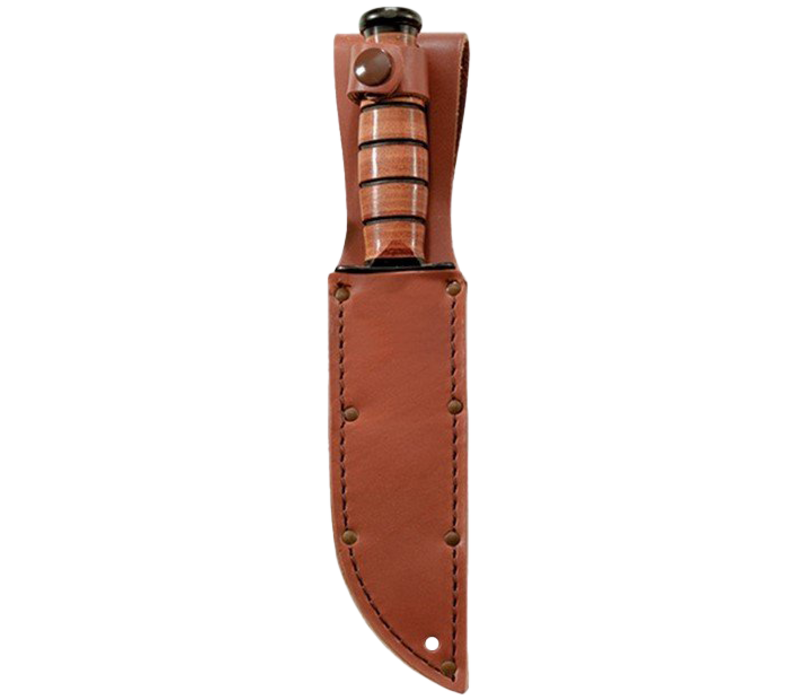 Ka-Bar Full-Size Plain Brown Leather Sheath