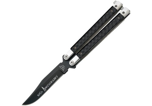 Bear & Son Bear & Son Limited Edition 30th Anniversary Butterfly Knife- Carbon Fiber Handle & Black S35VN Blade
