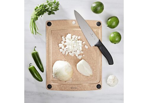 Epicurean Epicurean All-In-One Cutting Board Natural with Rubber Feet 14.5"x11.25"