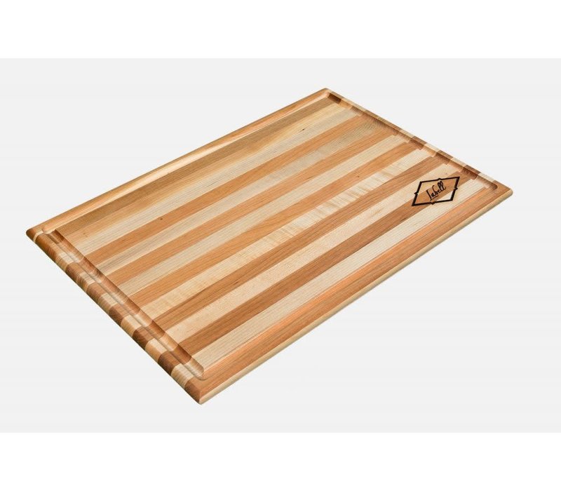 Labell , Reversible Cherry-Maple Utility Board with Groove 13"x19"x0.75"