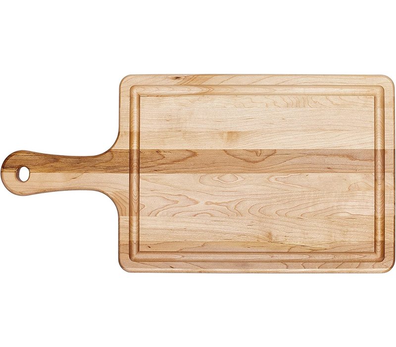 Labell, Maple Paddle Cutting Board with Juice Groove 10" x 20" x 0.75"