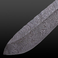 Buck n Bear Small Bone Machete Damascus