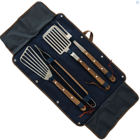 Lamson Premier Forged 20" Walnut 4-Piece Deluxe Barbecue Set