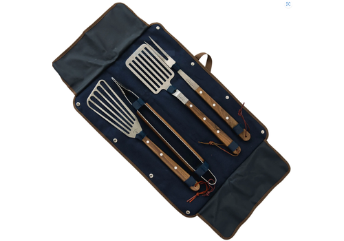 Lamson Lamson Premier Forged 20" Walnut 4-Piece Deluxe Barbecue Set