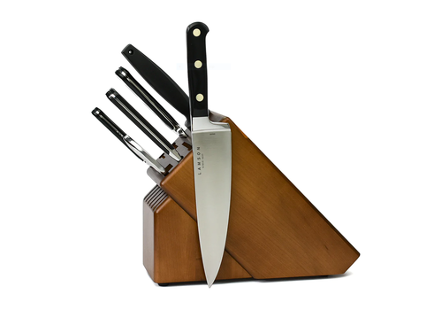 Lamson Lamson MIDNIGHT Premier Forged 7-Pc Knife Block Set- Dark Maple Block