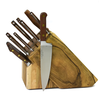 Lamson Lamson Walnut Premier Forged 20-Pc Knife Block Set- Natural Walnut Block, Fine Edge Steak Knife