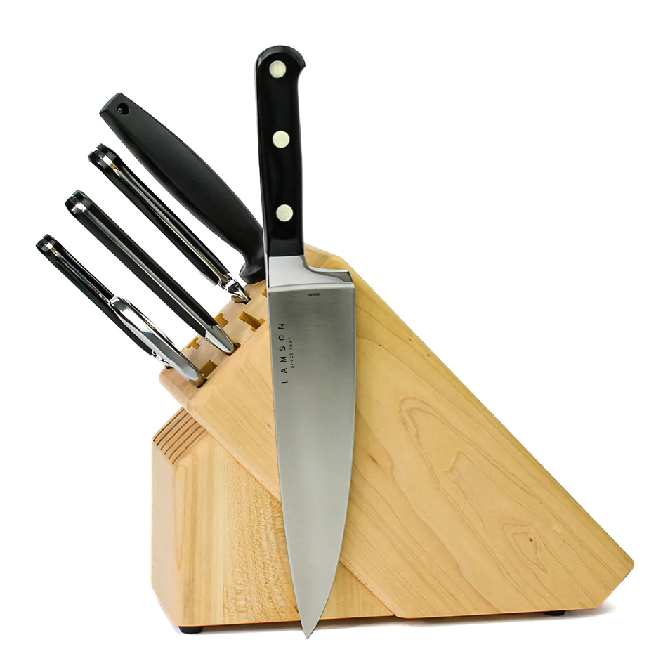 Victorinox Swiss Modern 7-Piece Wooden Knife Block Set, Anthracite