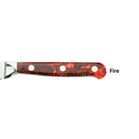 Lamson, Fire Series 7 Piece Premier Forged Knife Block Set, Natural Walnut Block