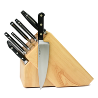 Lamson MIDNIGHT Premier Forged 20-Pc Knife Block Set- Light Maple Block, Fine Steak