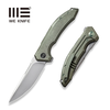 WE Knife Co. WE Knife Quixotic Flipper Knife- Green Titanium Handle, CPM 20CV Blade